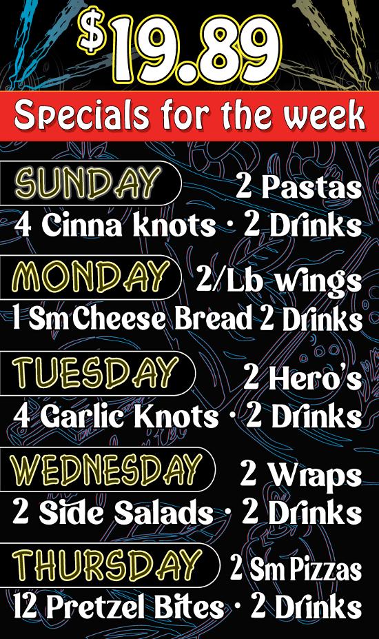 specials for the week
